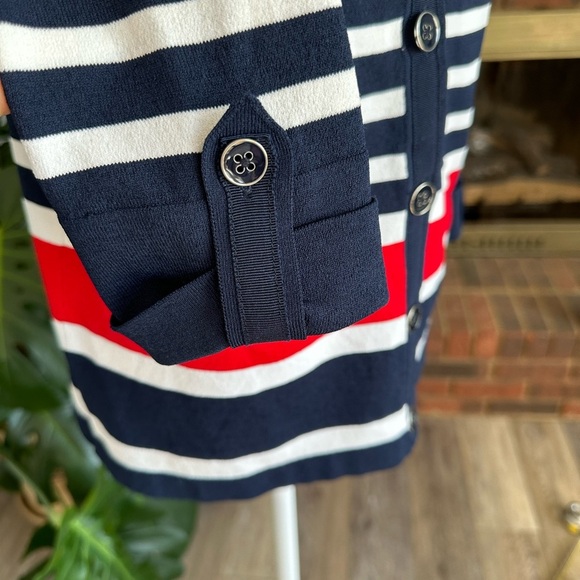 🛍️ Jones New York multi color Cardigan with button front and fold up sleeve. - Picture 3 of 6